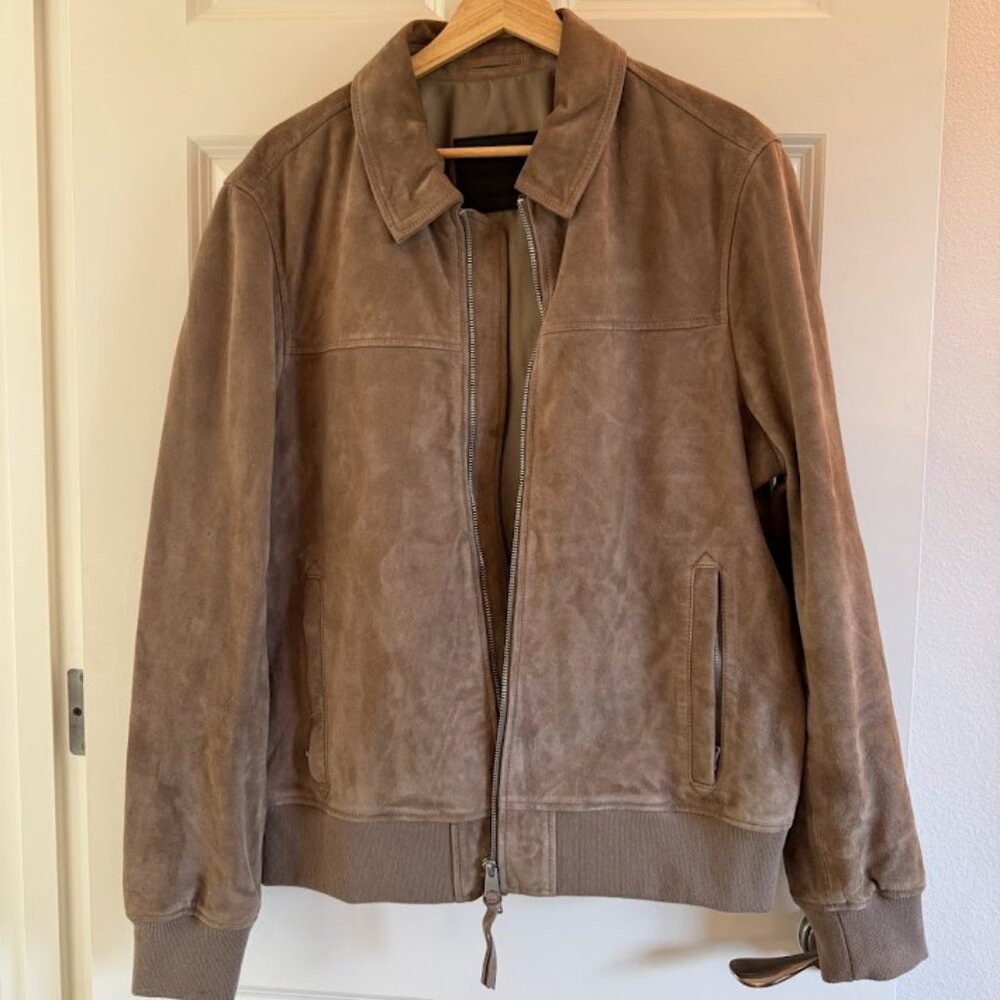 All Saints Kemble Suede Bomber Jacket